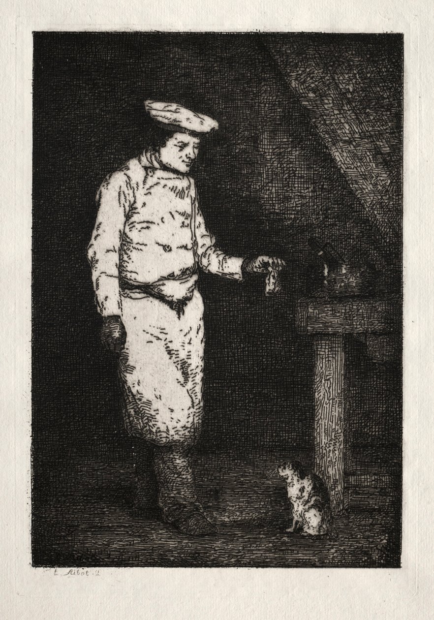 O almoço do gato. de Auguste Theodule Ribot