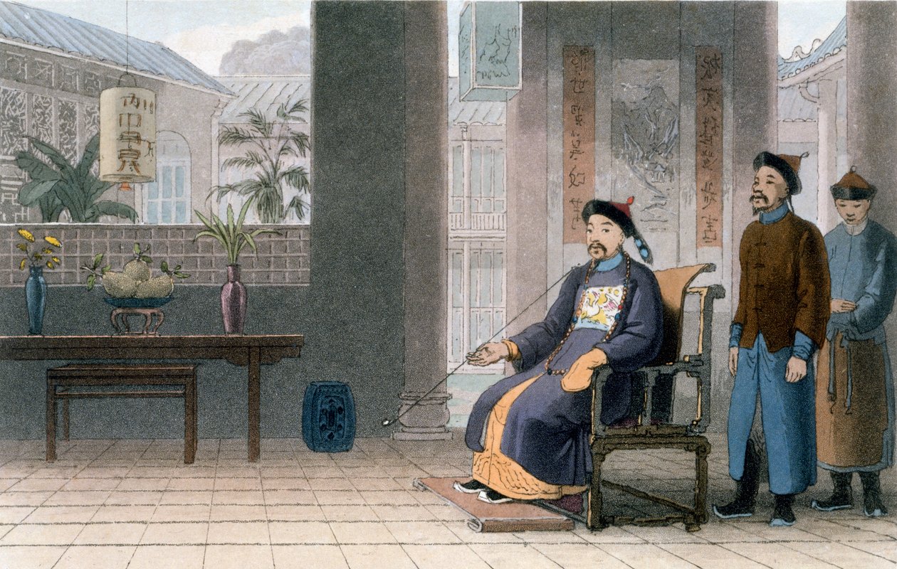 Chinês do Rank, 1810 (aquatint colorido) de Thomas und William Daniell