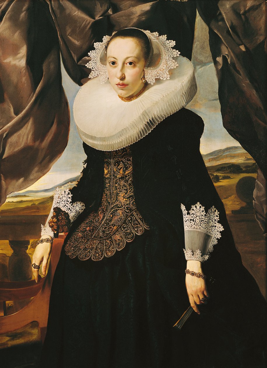 Retrato de uma jovem holandesa de Thomas de Keyser
