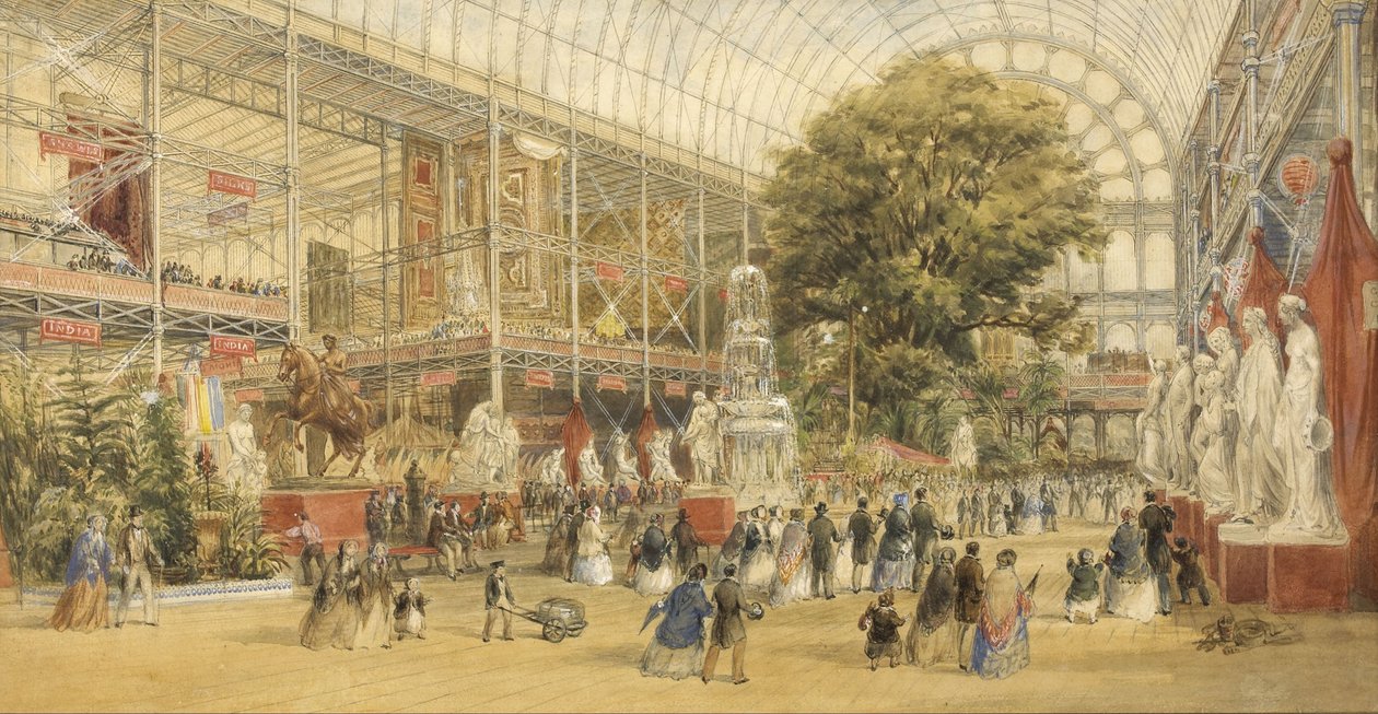 Rainha Vitória abrindo a Exposição Universal de 1851, no Crystal Palace em Londres de Thomas Abel Prior