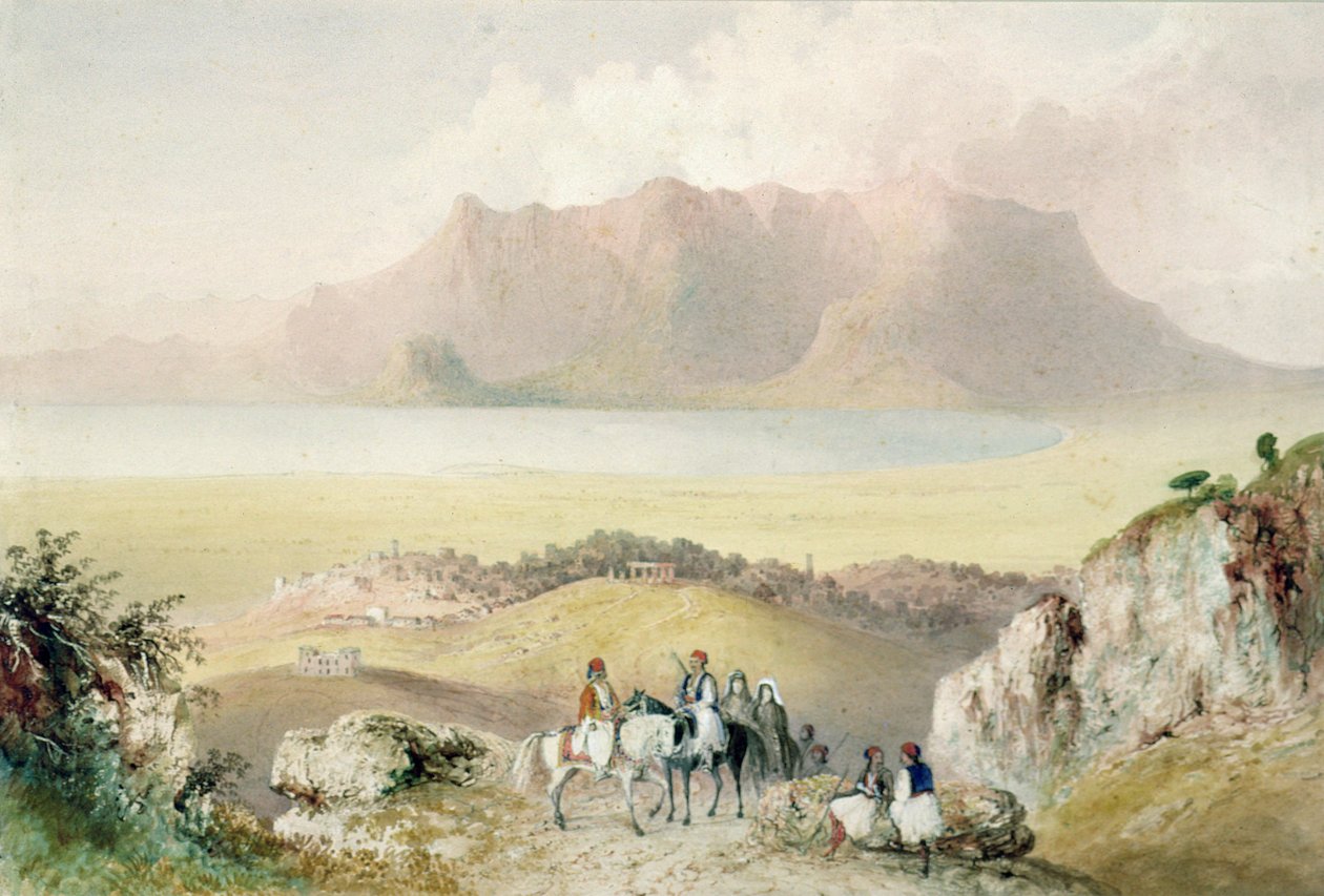 Uma vista na Grécia de Thomas Allom