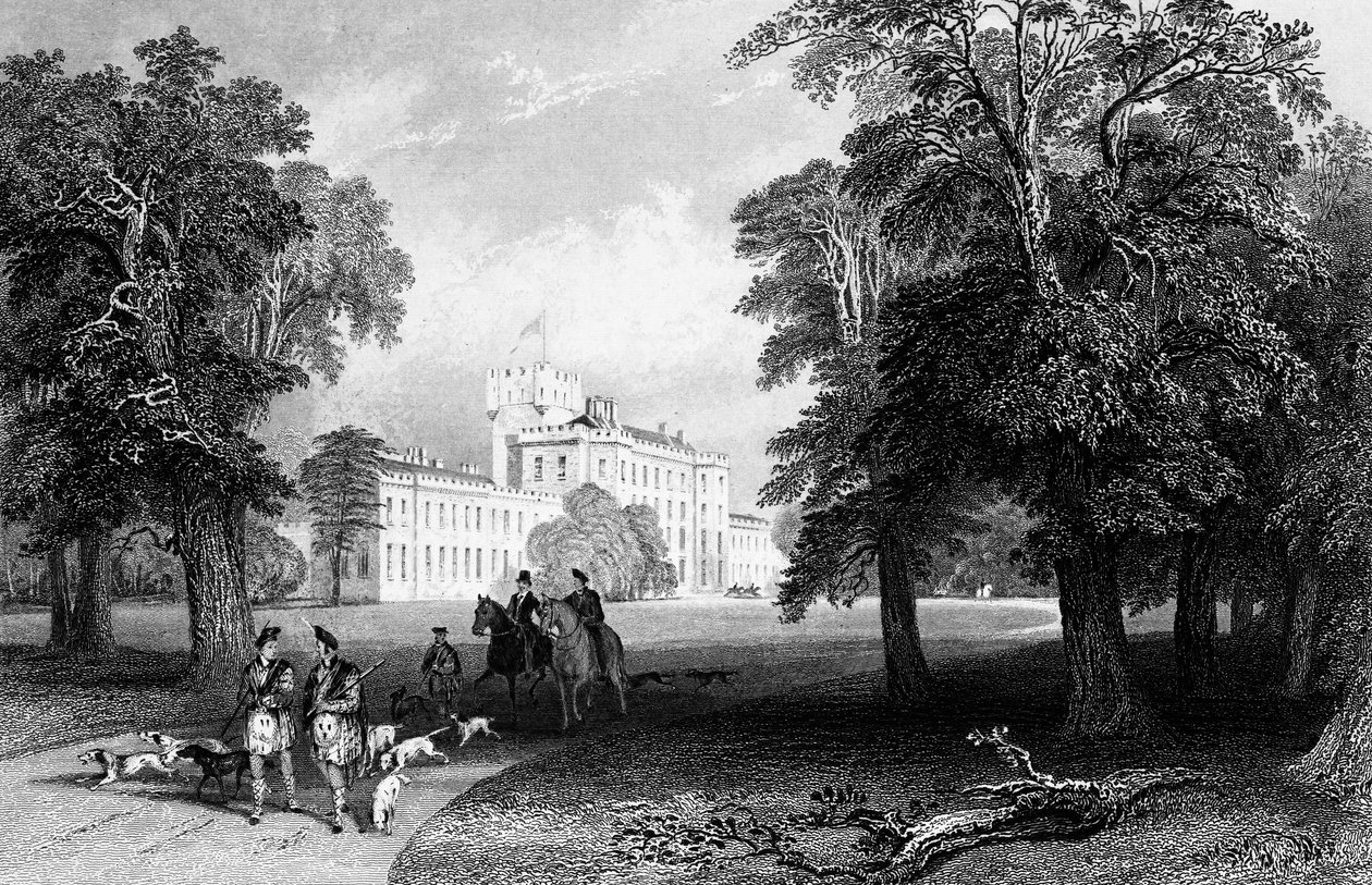 Castelo Gordon, gravado por Robert Sands, 1837 de Thomas Allom