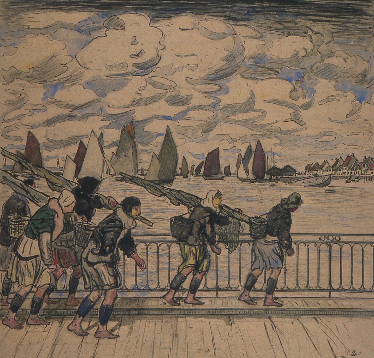 Camarão Retornando, Etaples de Thomas Austen Brown