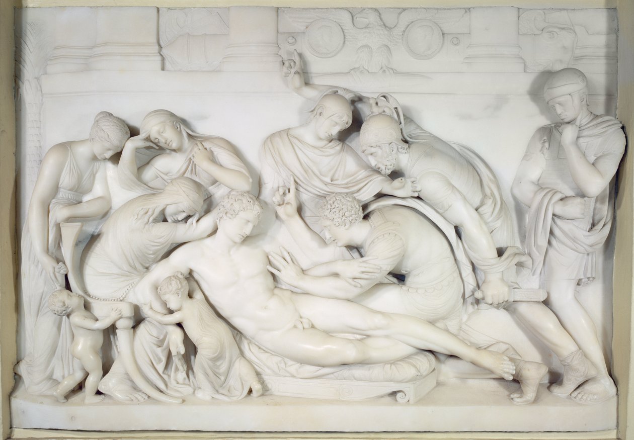 A morte de Germanicus, c.1774 (mármore) de Thomas Banks