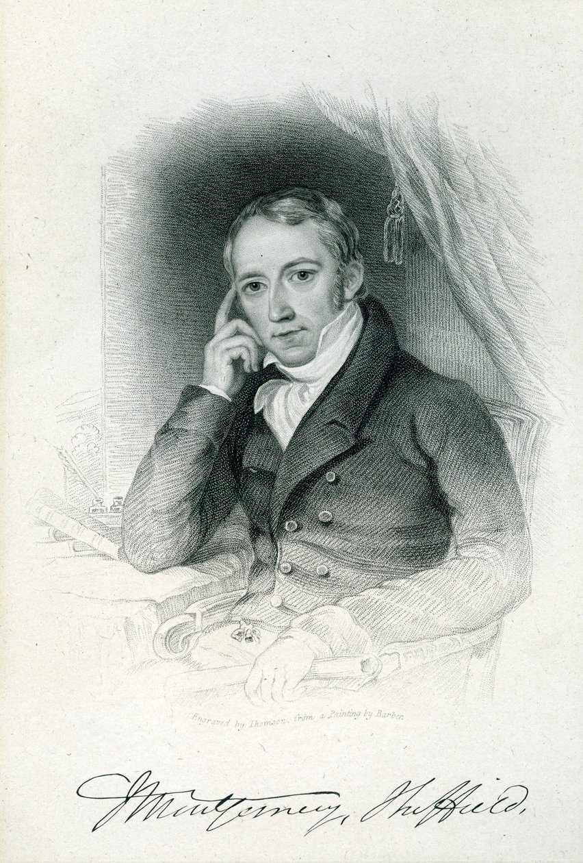 Retrato de James Montgomery, c.1820 de Thomas Barber
