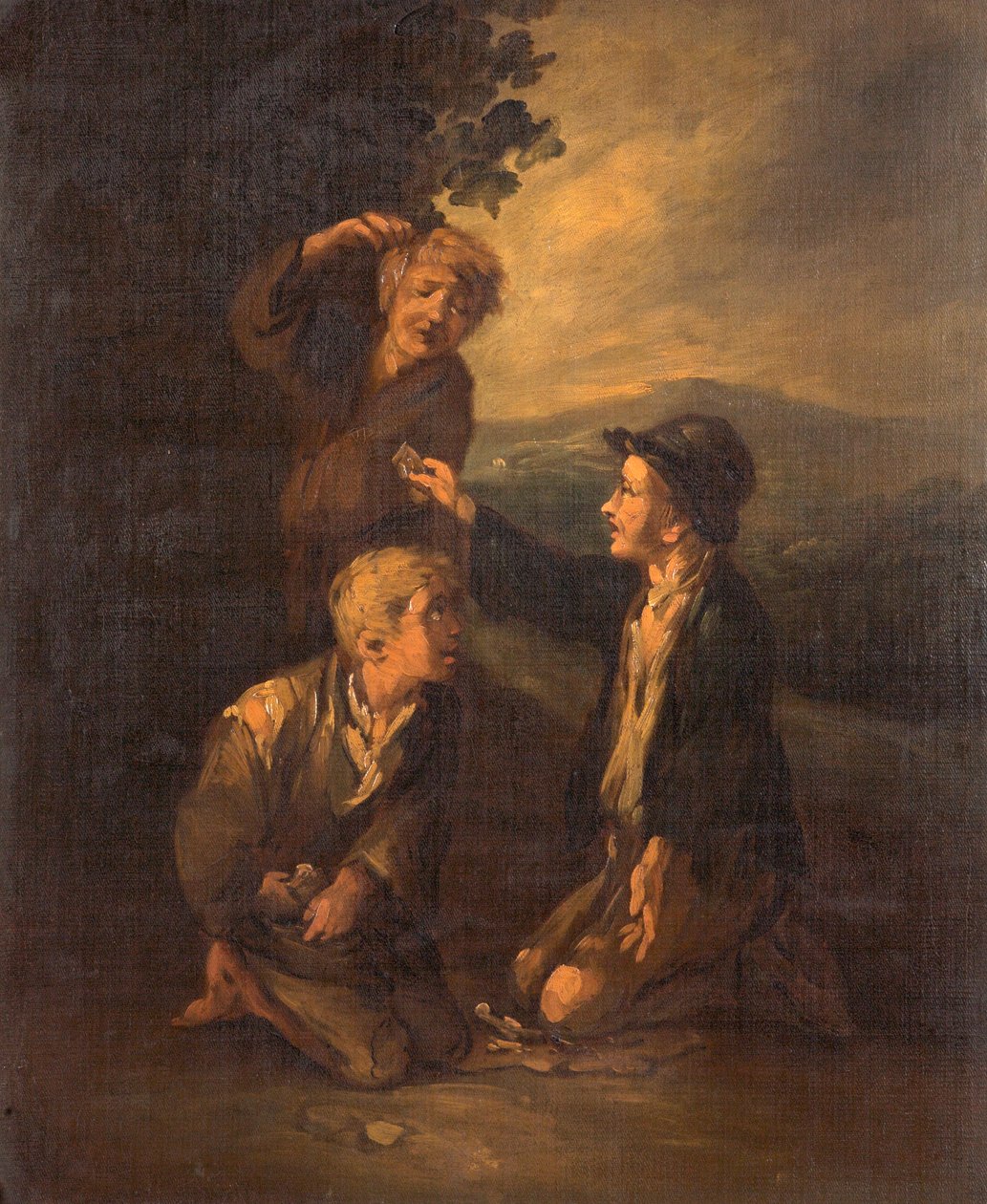 Meninos, tocando, junta, ossos de Thomas Barker of Bath