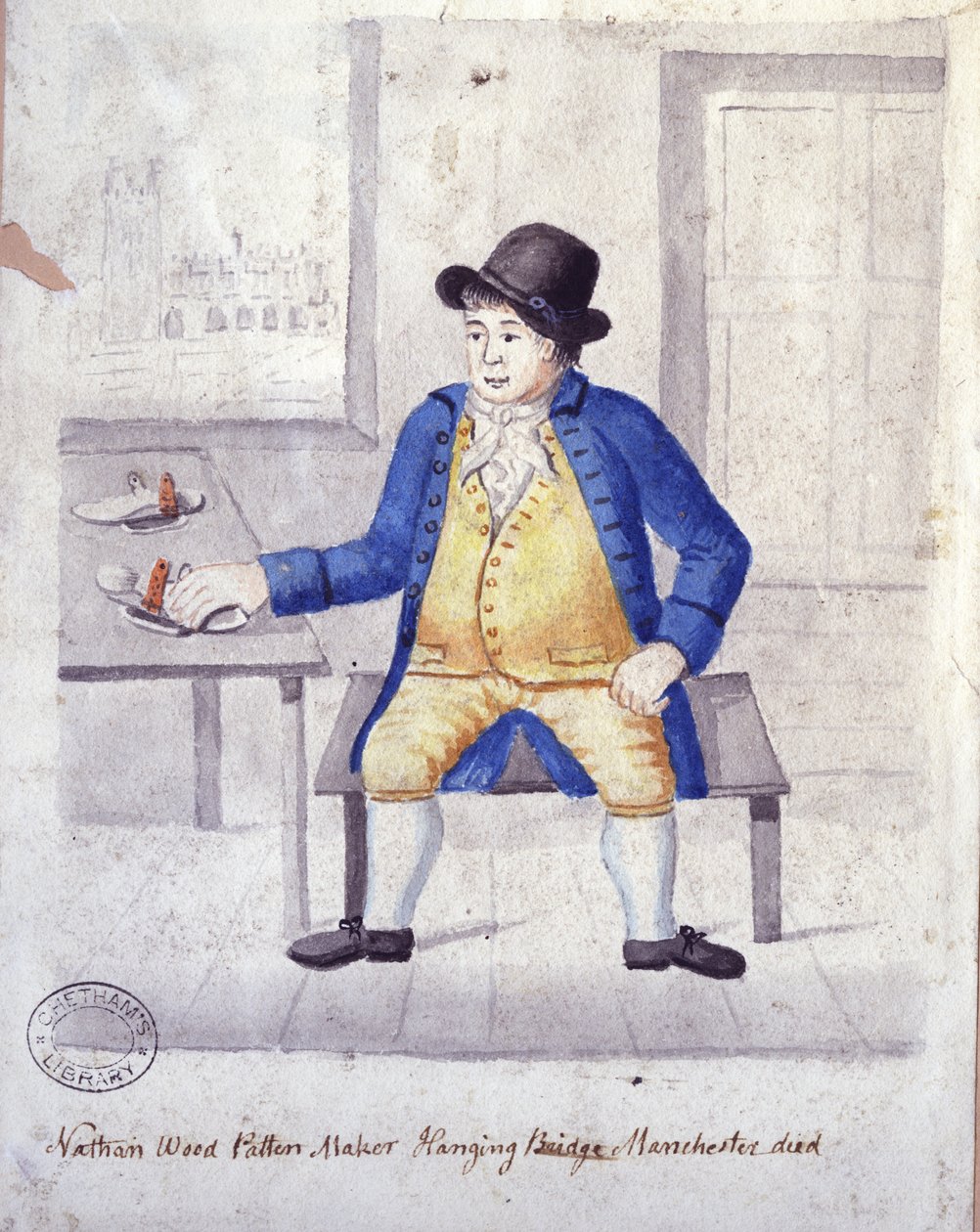 Nathan Wood, Patten Maker (caneta e tinta no papel) de Thomas Barritt