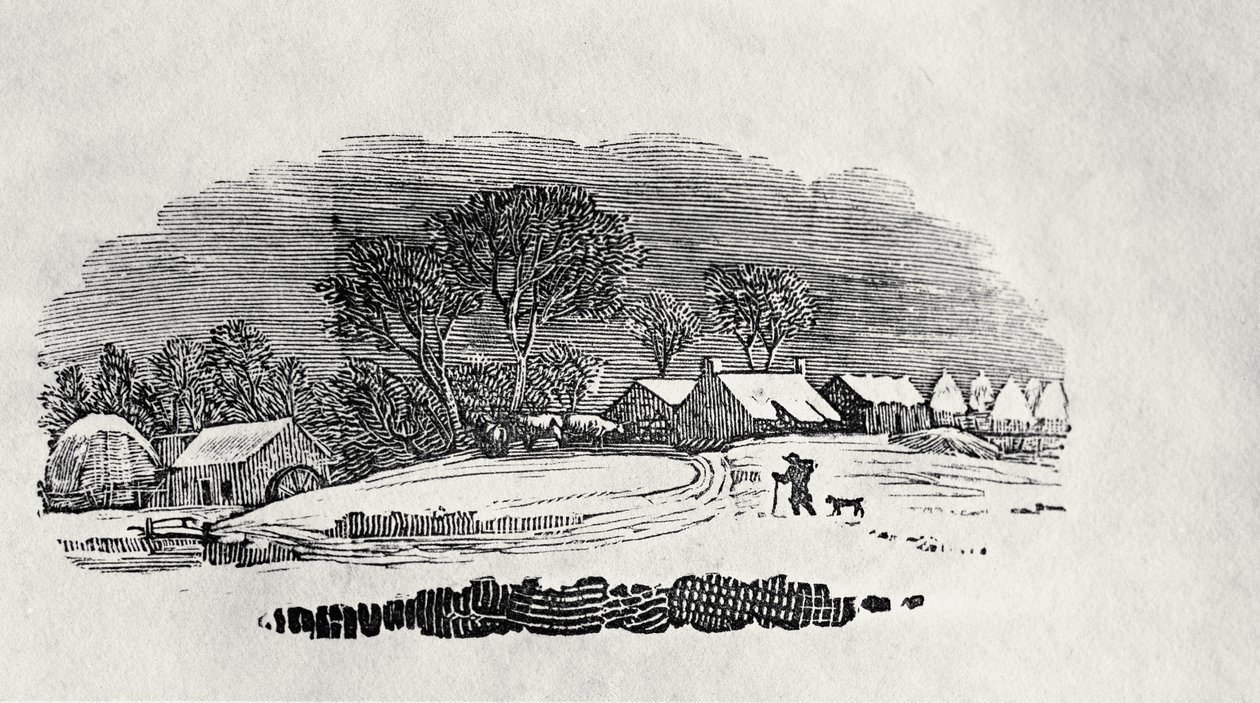 Obra final, final do século XVIII ou início do século XIX (gravura em madeira) de Thomas Bewick