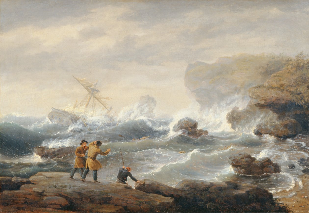 Naufrágio, 1829 de Thomas Birch