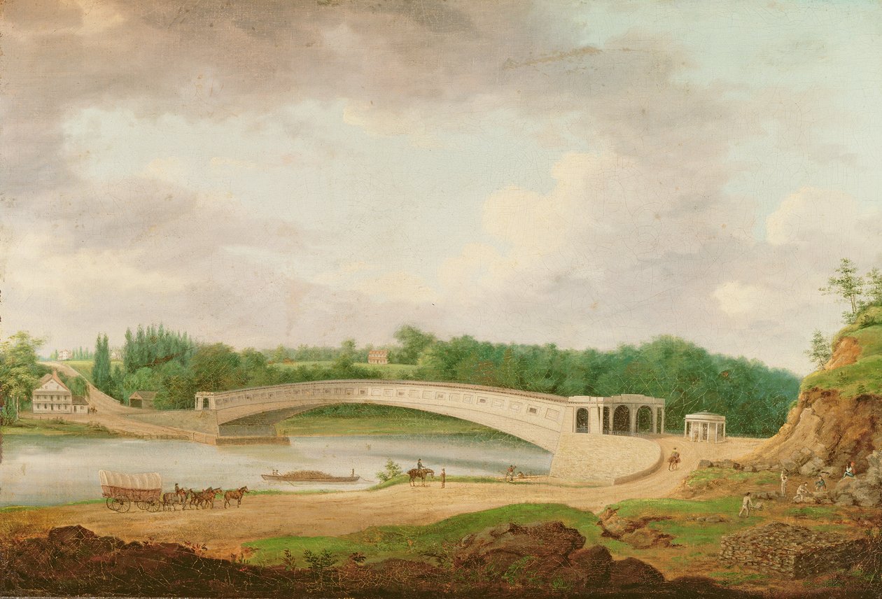 Ponte de Ferry Superior no Fairmount de Thomas Birch