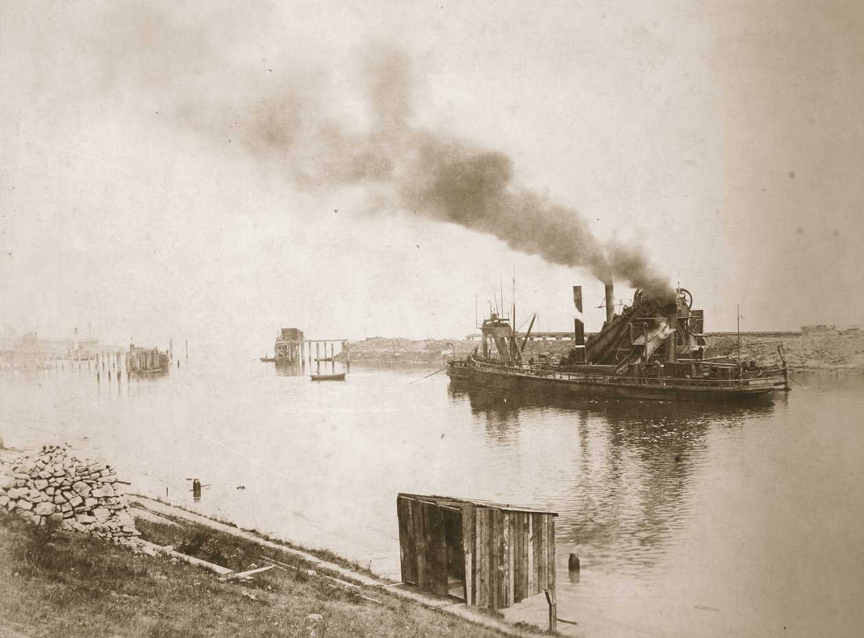 Draga no trabalho, Ellesmere Port (foto sépia) de Thomas Birtles
