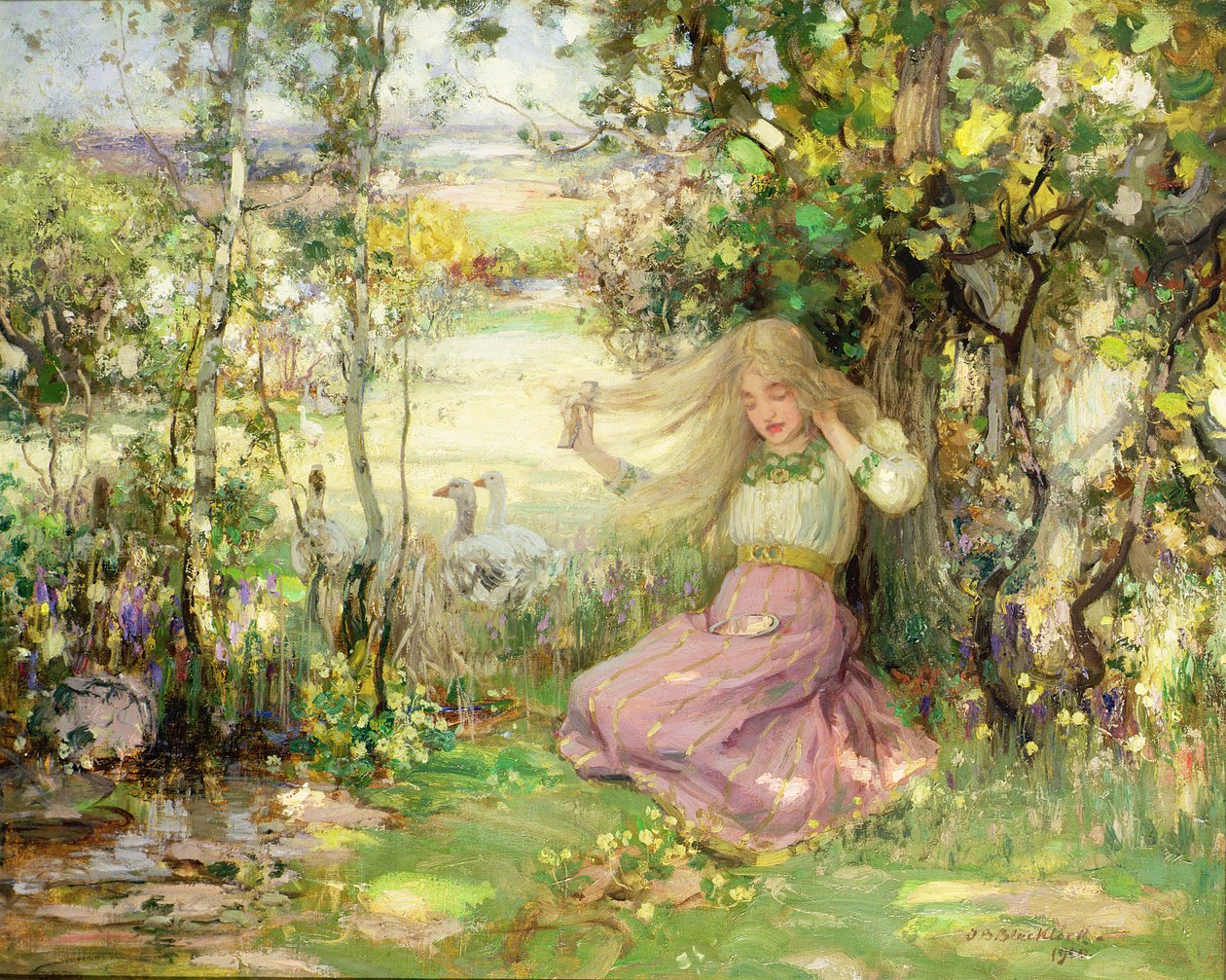 Um idílio de primavera, 1900 de Thomas Blacklock