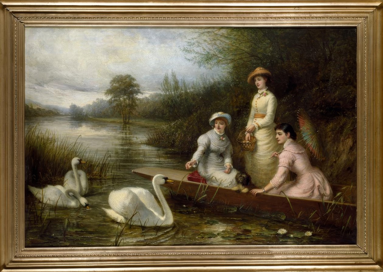 Thomas Brooks, Animais de estimação do nosso rio - Gemälde, 1882 de Thomas Brooks
