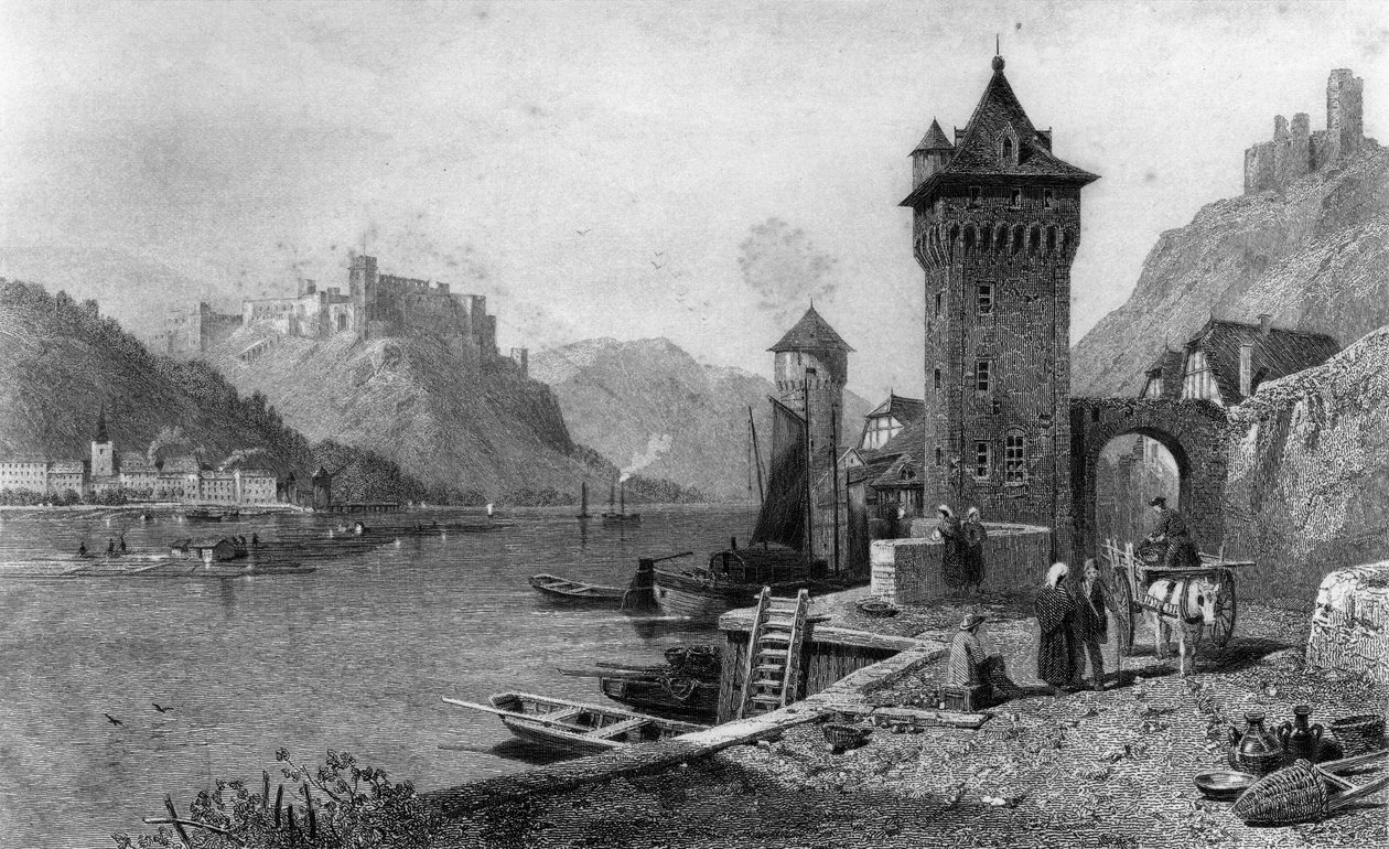 St. Goar, gravado por J. Outhwaite, impresso por Cassell und Company de Thomas Charles Leeson Rowbotham