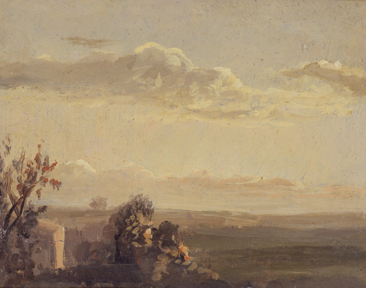 Um estudo da paisagem (verso de 261371) de Thomas Churchyard