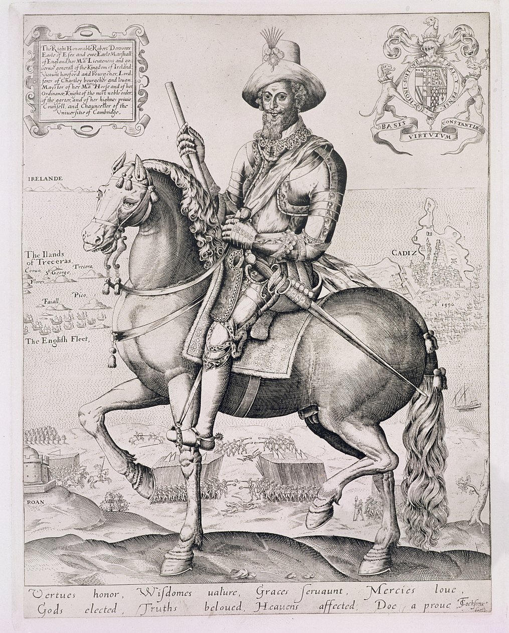 Retrato de Robert Devereux (1566-1601) 2º Conde de Essex, 1599 de Thomas Cockson