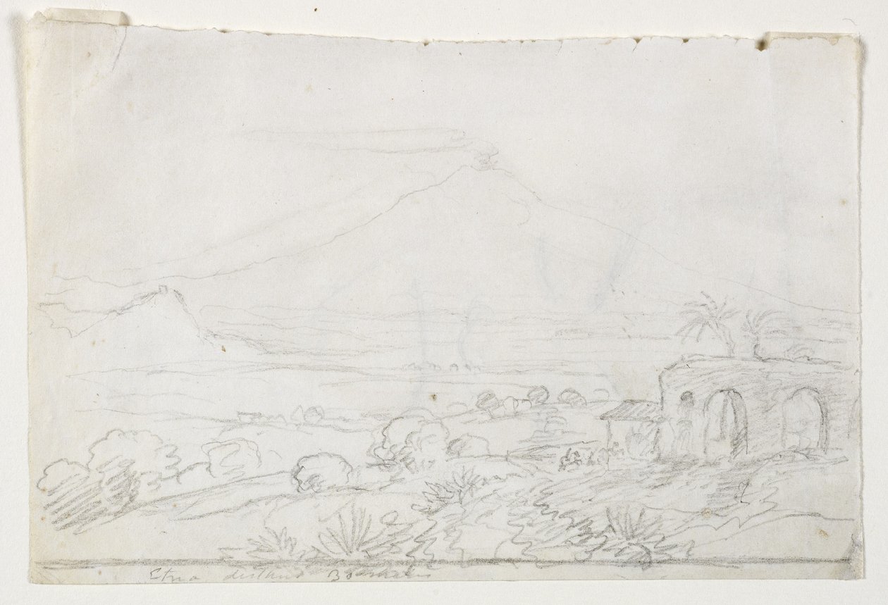 Aetna de uma distância de trinta milhas, 1842 de Thomas Cole