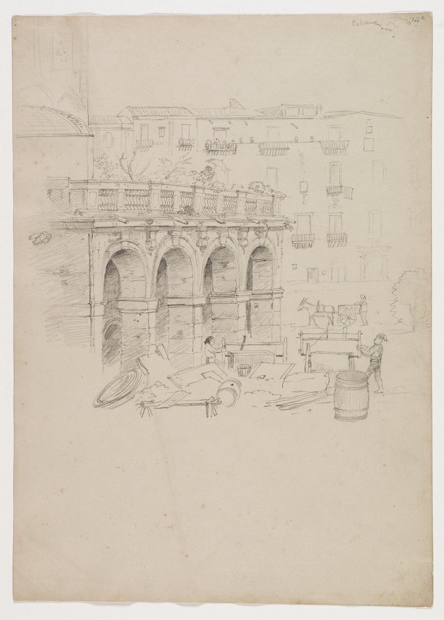 Arcade em Palermo, Sicília, 1842 de Thomas Cole