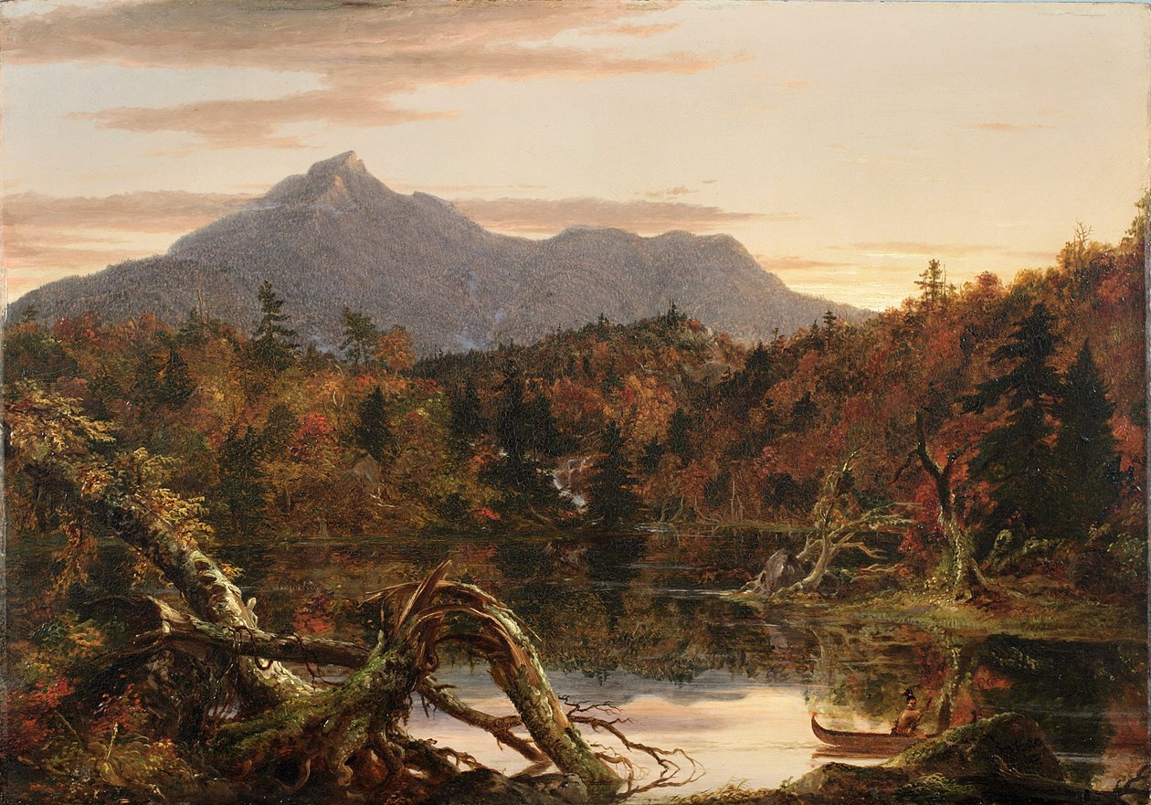 Crepúsculo de outono, vista do pico de Corway, 1834 de Thomas Cole