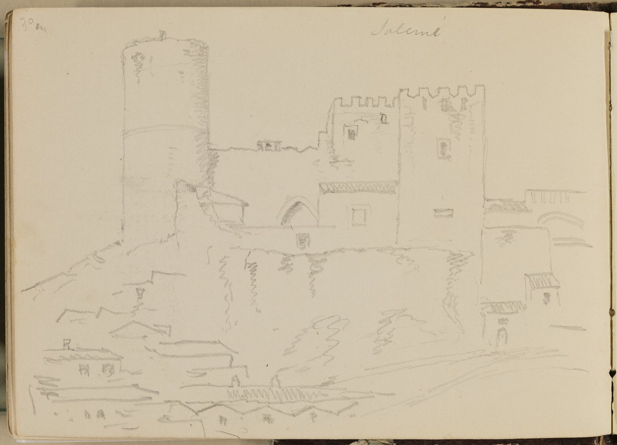 Castelo de Salemi, 1842 de Thomas Cole