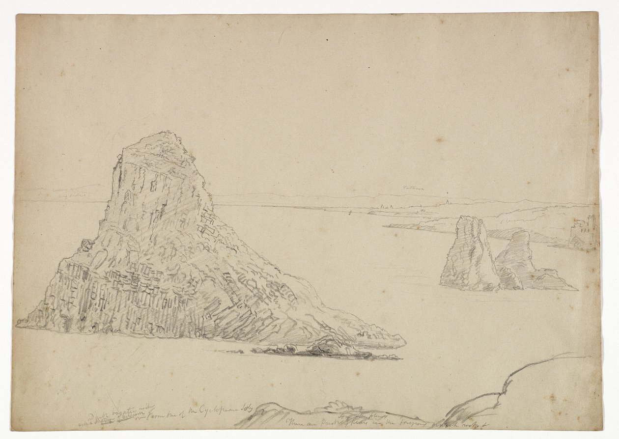 Ilhas dos Ciclopes, Sicília, 1842 de Thomas Cole