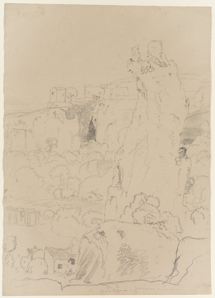 Orelha de Dionísio na Latomia del Paradiso, Siracusa, Sicília, 1842 de Thomas Cole