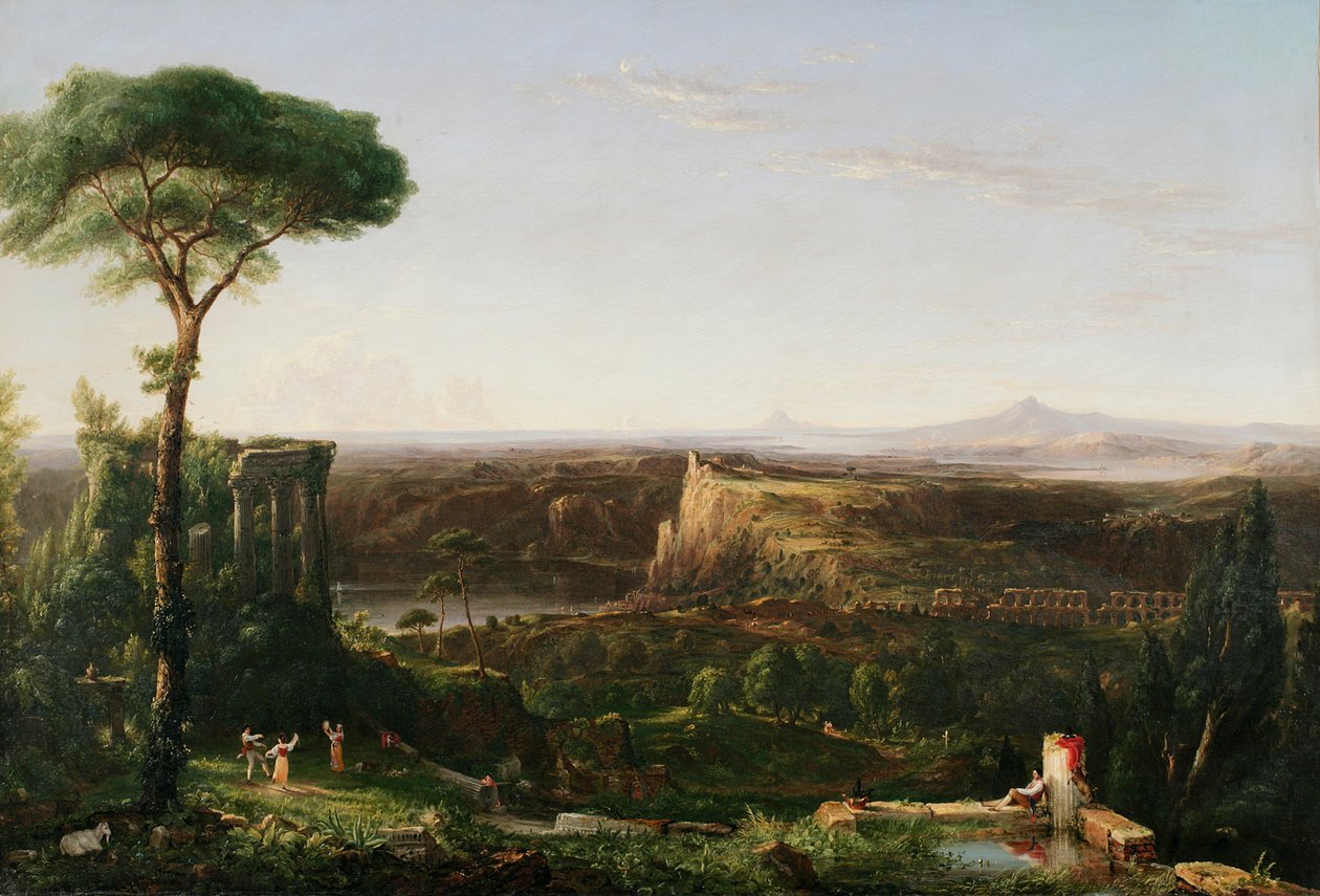 Composição de cena italiana, 1833 de Thomas Cole