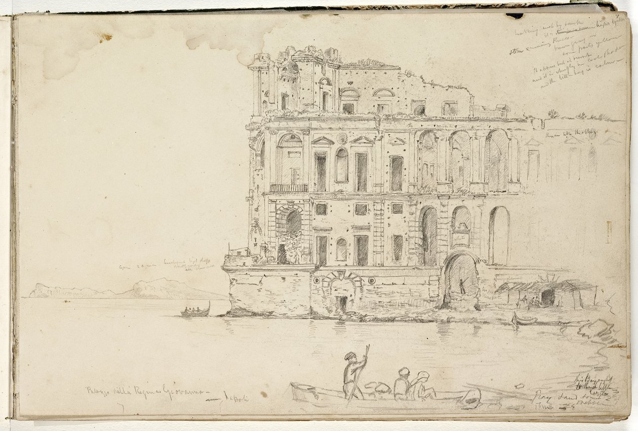 Palazzo della Regina Giovanna, Nápoles, c.1832 de Thomas Cole