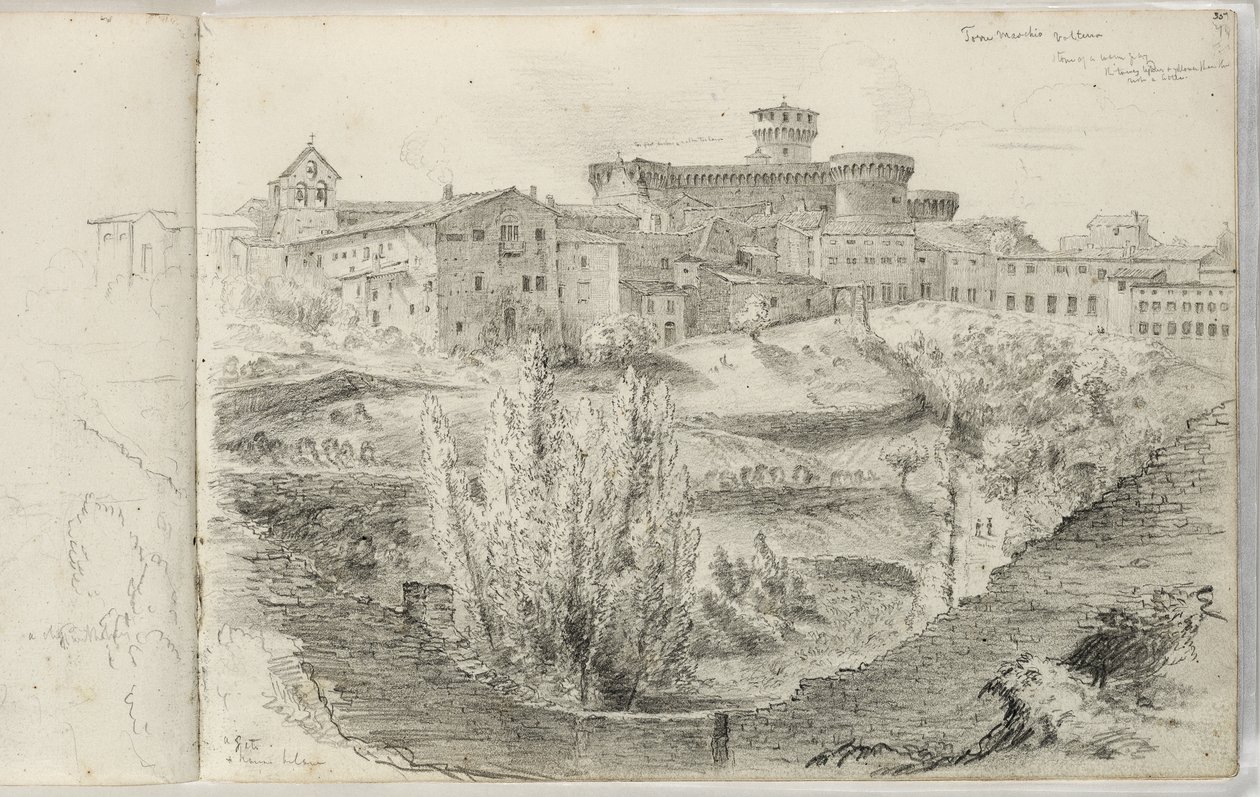 O Rocca Nuova (ou Torre Maschio, Volterra) c.1831 de Thomas Cole