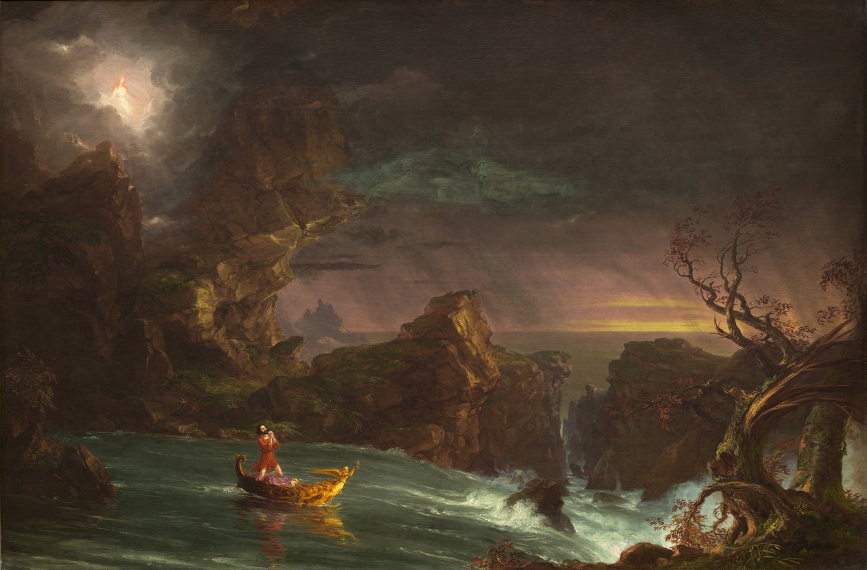 A viagem da vida: masculinidade, 1842 de Thomas Cole