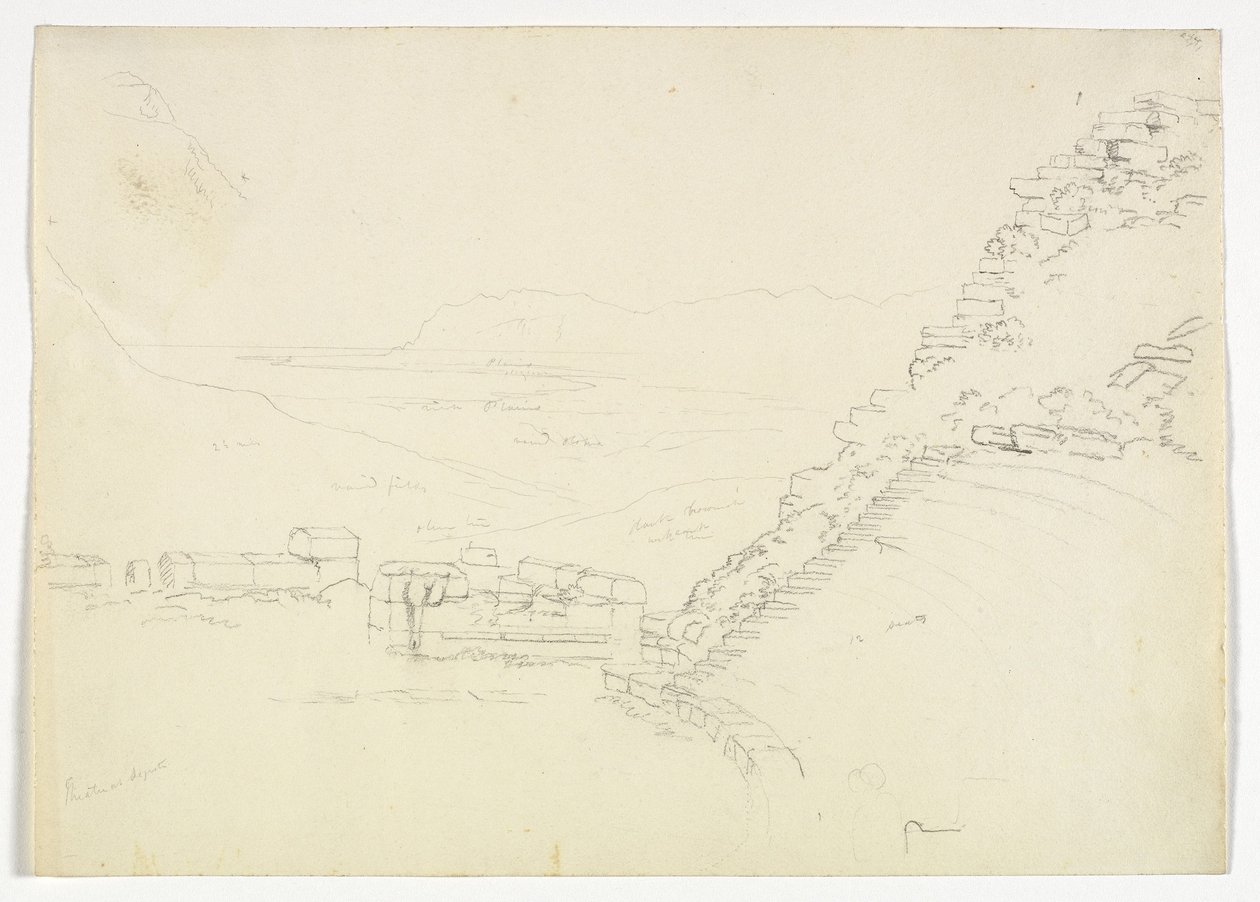 Teatro em Segesta, Sicília, 1842 de Thomas Cole