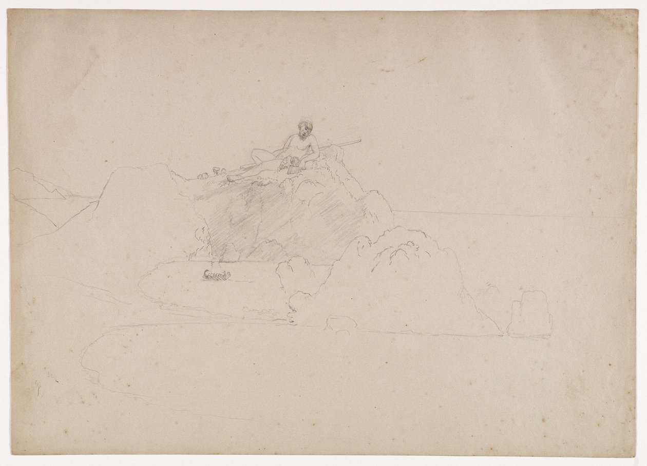 Ulisses e seus companheiros chegam na caverna pura Polyphemus Bay, c.1842 de Thomas Cole