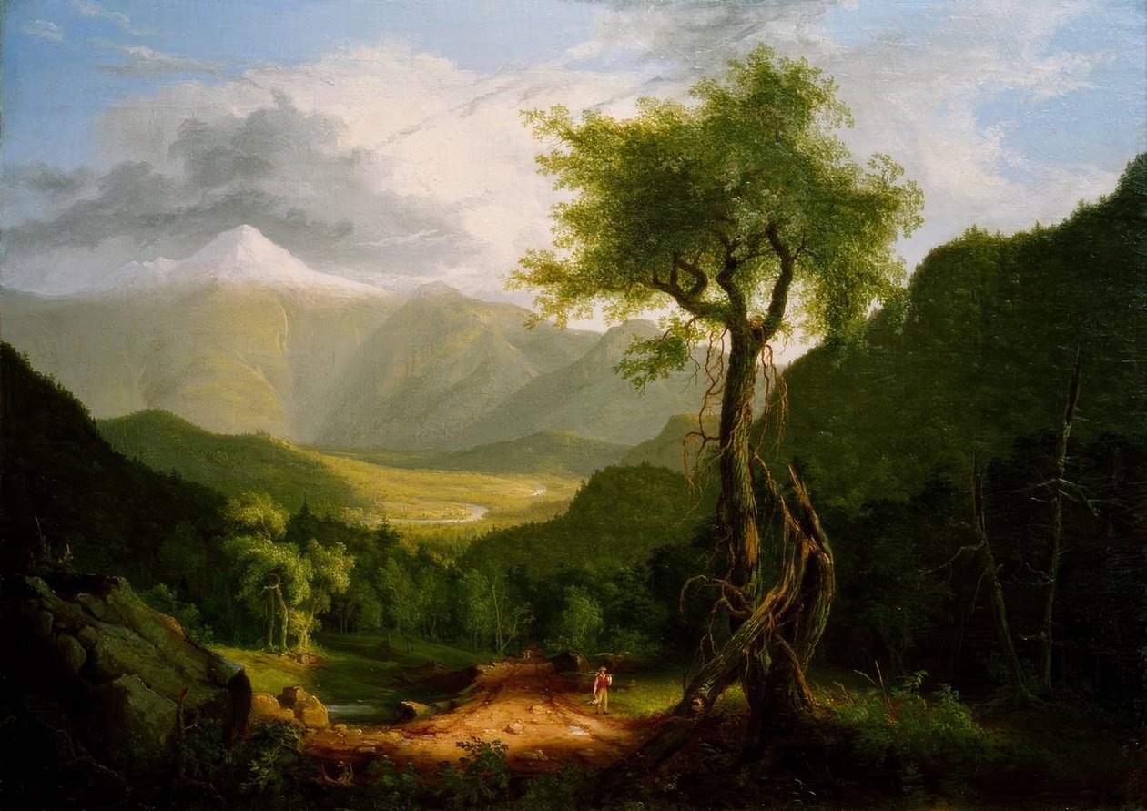 Vista nas montanhas brancas de Thomas Cole