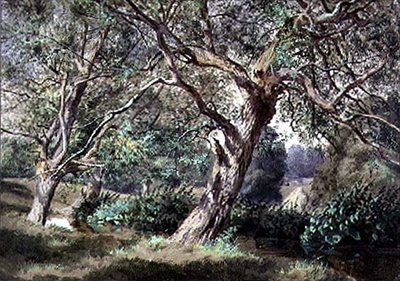 Estudo de salgueiros por um córrego de Thomas Collier