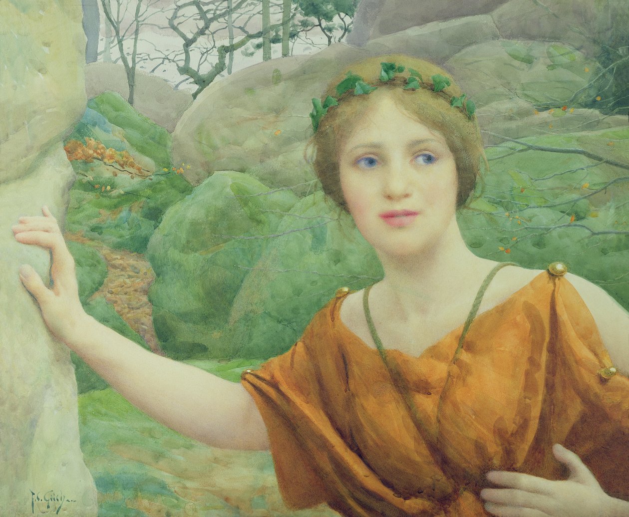 A ninfa agora novamente ela voa distante de Thomas Cooper Gotch