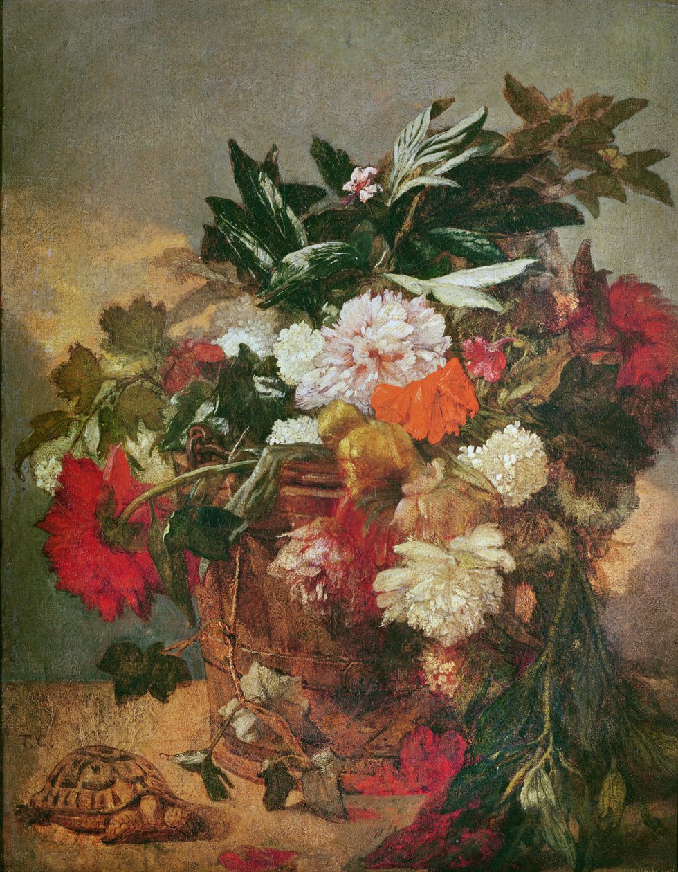 Um buquê de peônias de Thomas Couture