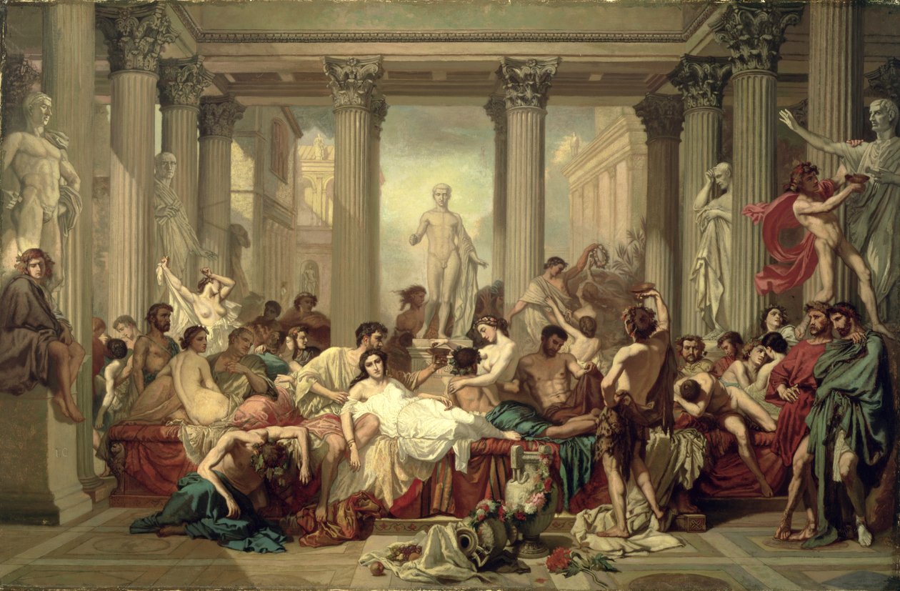Os romanos da decadência, 1847 de Thomas Couture