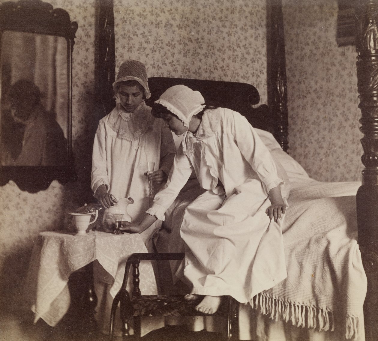 Miss Van Buren e Miss Willoughbly, c.1890 (albumen silver print) de Thomas Eakins