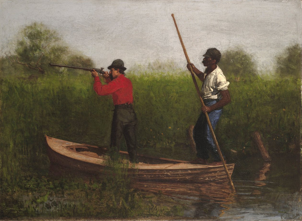 Tiro de trilho no Delaware, 1876 de Thomas Eakins