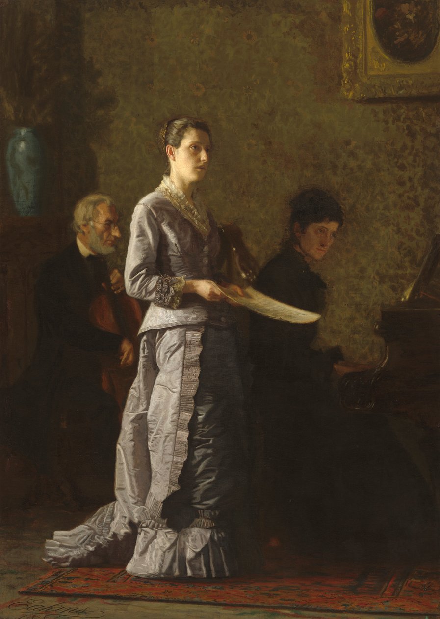 Cantando uma canção patética, 1881 de Thomas Eakins