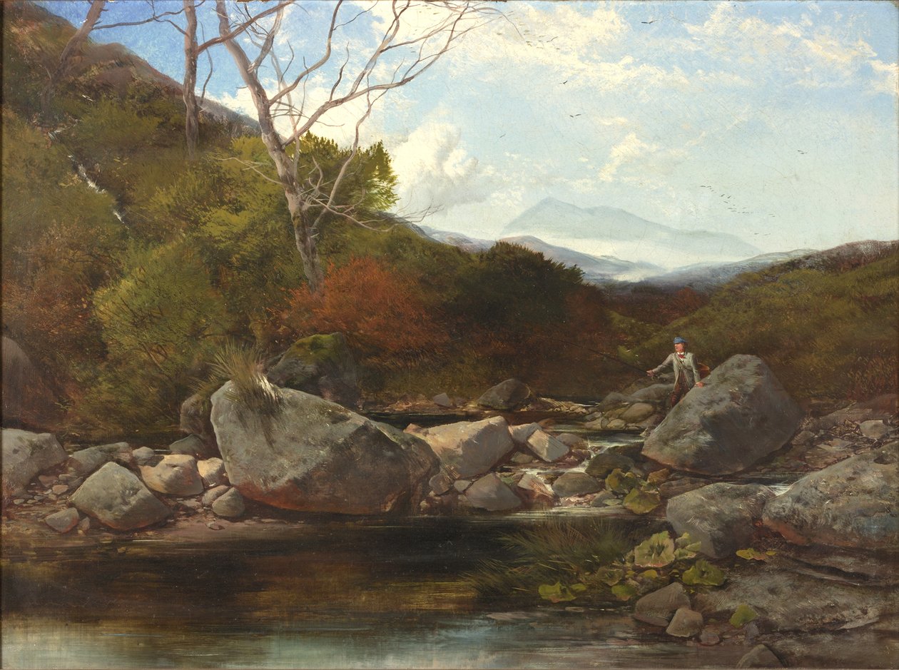 Um córrego da truta de Thomas Creswick