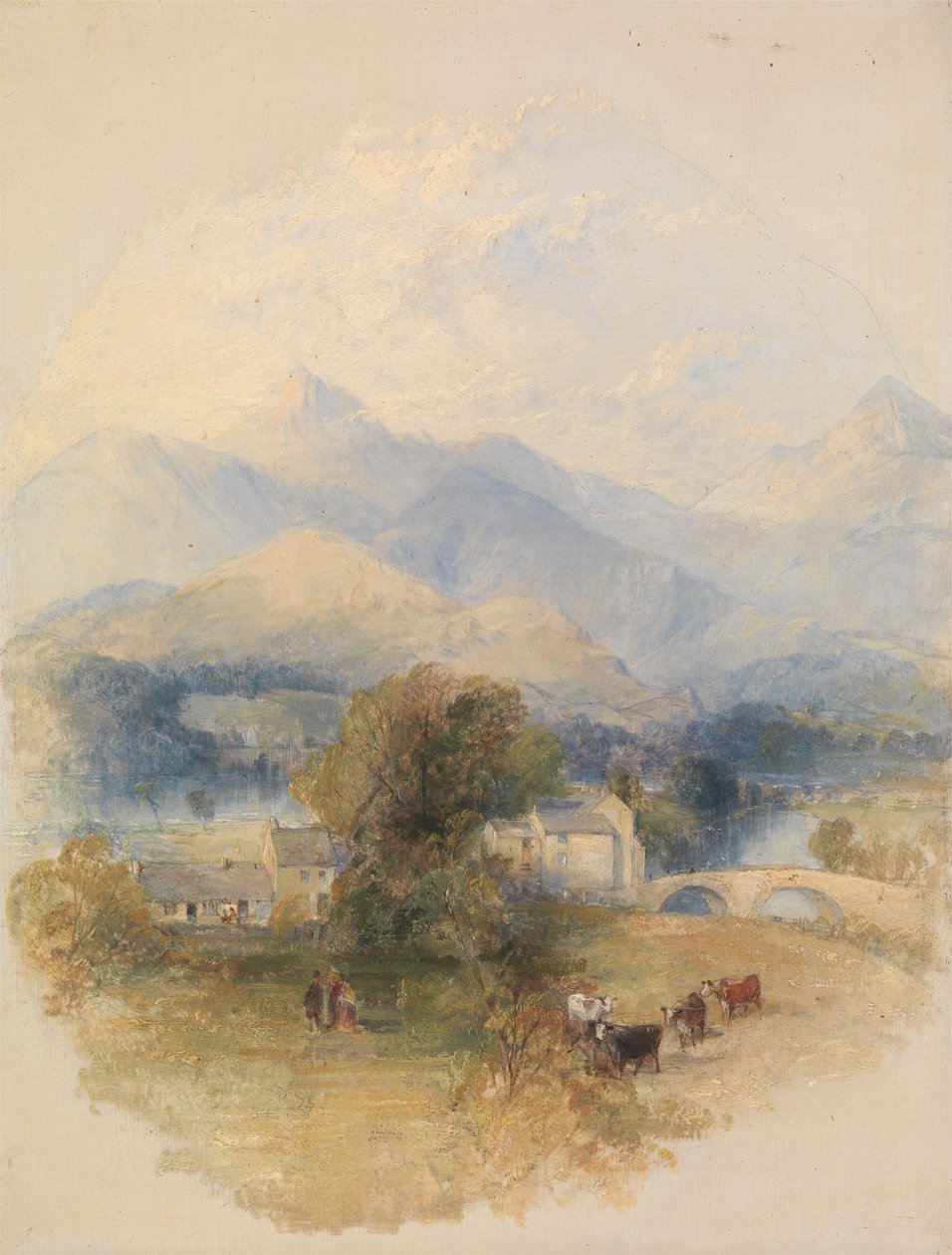 Vista do Sr. Southeys House, Keswick de Thomas Creswick