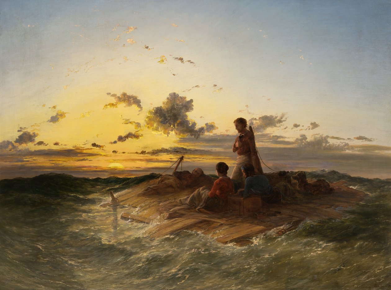 A jangada, 1850 de Thomas Danby