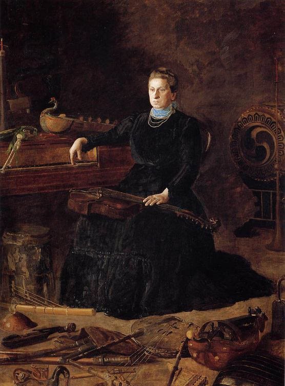 Retrato de música antiquada de Sarah Sagehorn Frishmuth de Thomas Eakins
