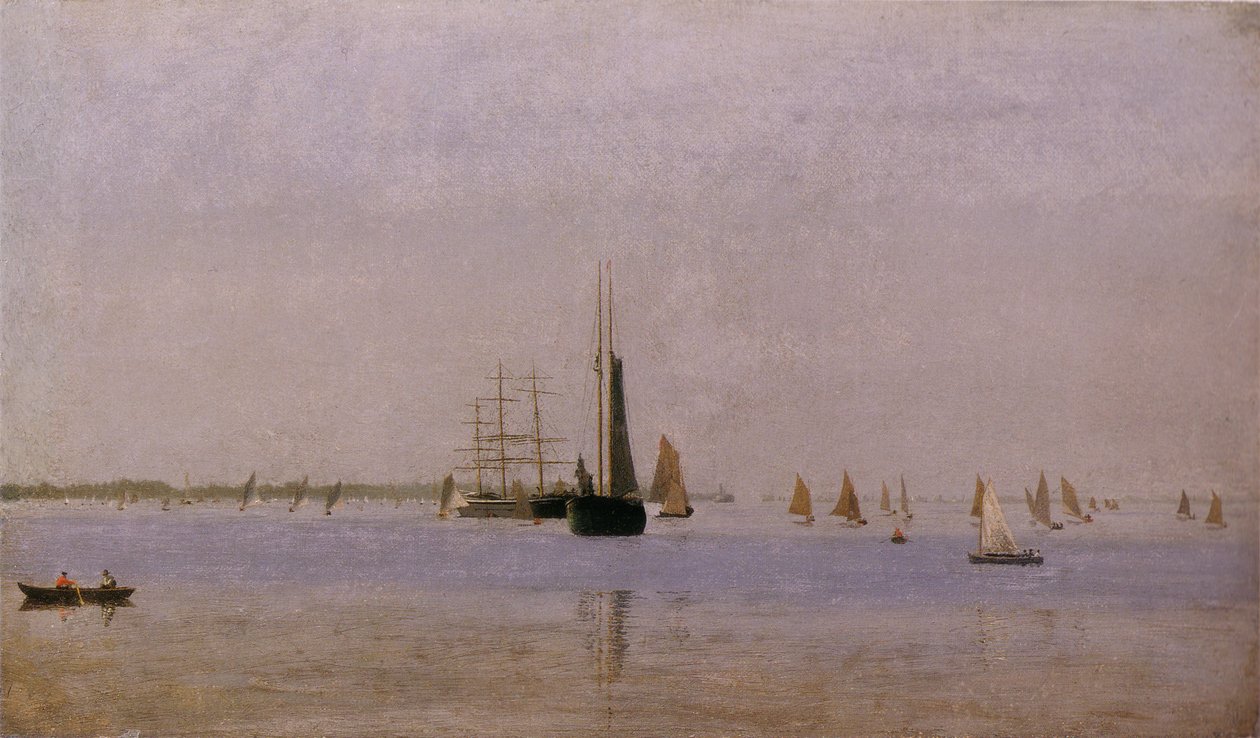 Navios e Veleiros no Delaware de Thomas Eakins