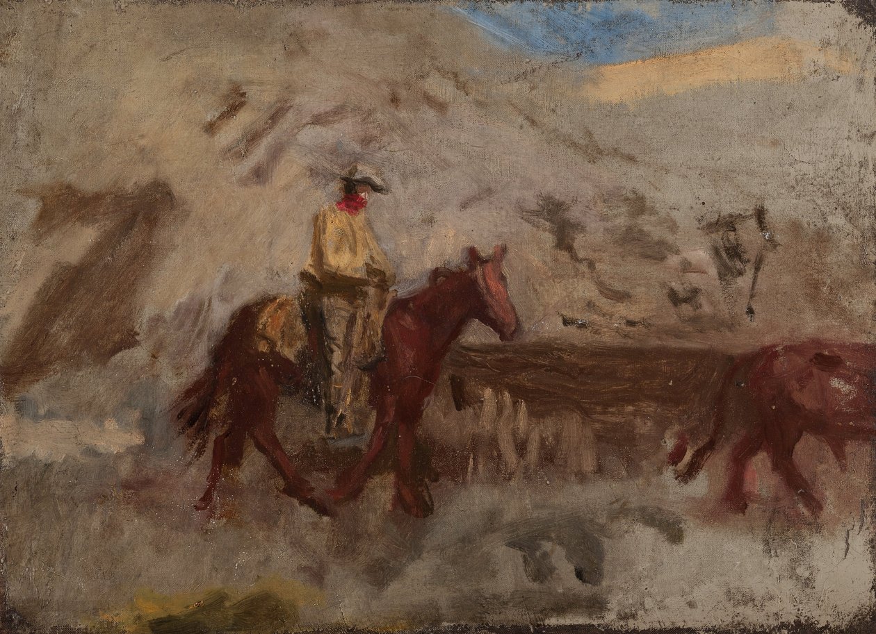 Esboço de um Cowboy no trabalho de Thomas Eakins