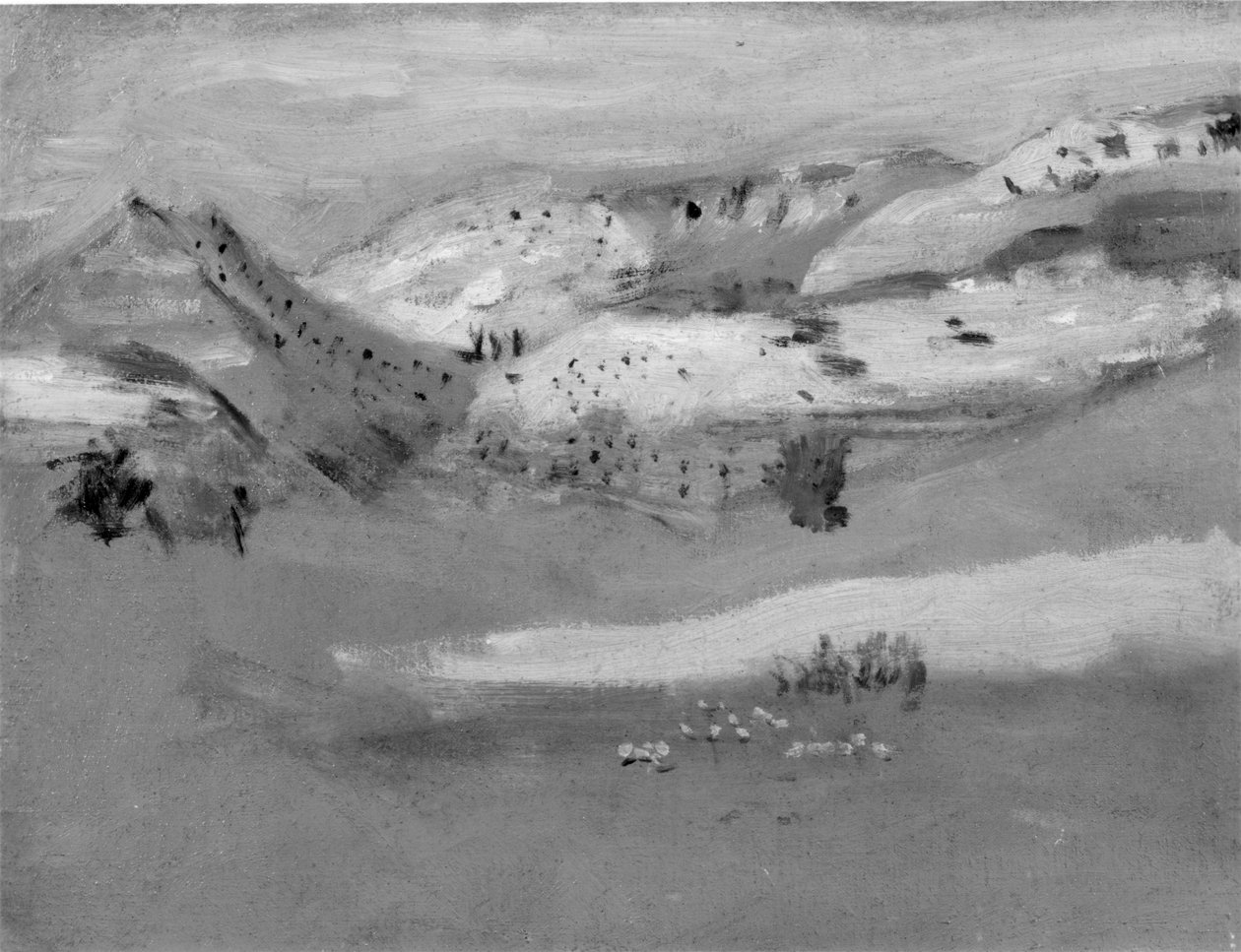Estudo para Cowboys no Badlands por Thomas Eakins de Thomas Eakins