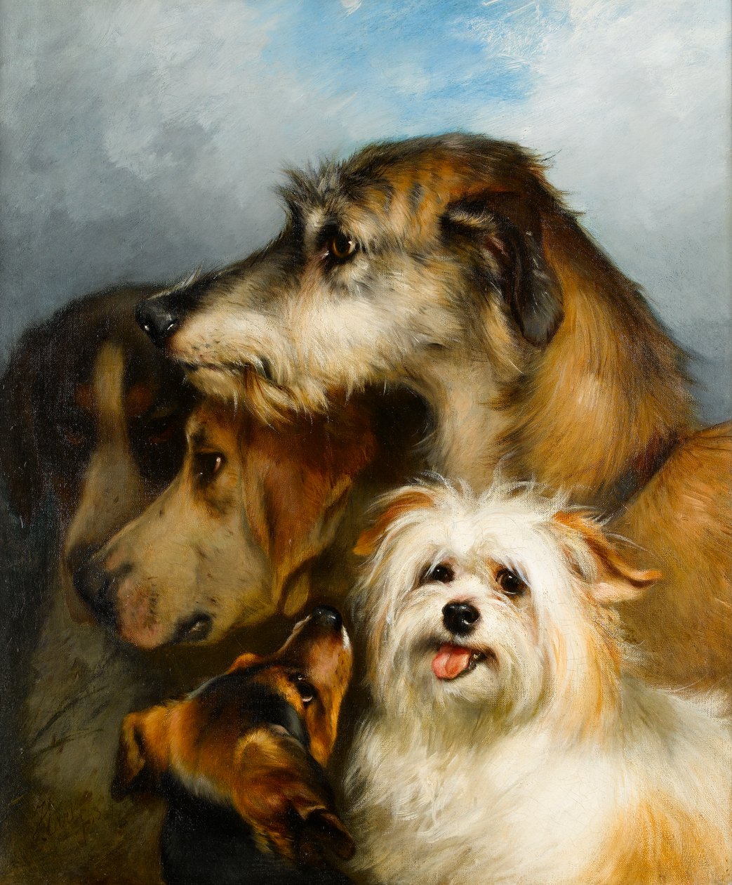 Um Wolfhound e Companheiros Esportivos, 1863 de Thomas Earl