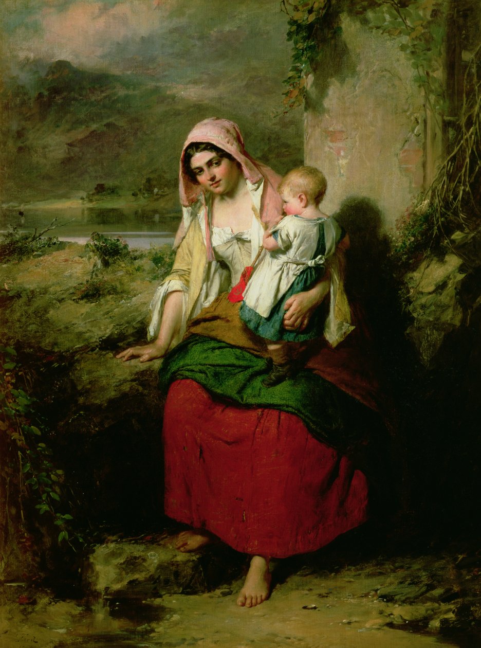 Descansando, 1858 de Thomas Faed