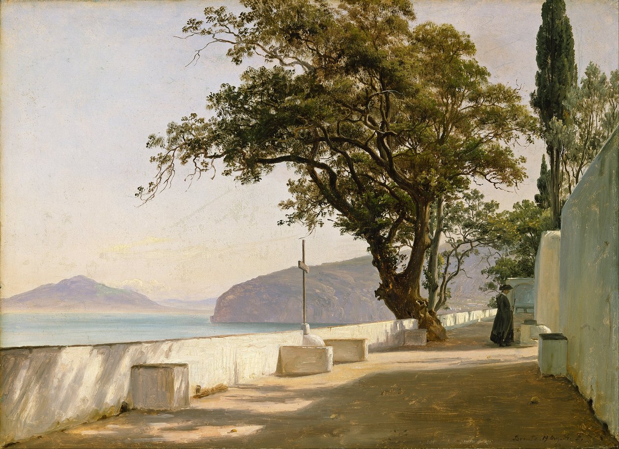 Terraço com Carvalho, Sorrento de Thomas Fearnley
